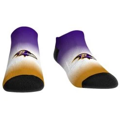 Women's Rock Em Socks Baltimore Ravens Dip-Dye Ankle Socks