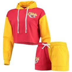 FOCO Women's Red/Gold Kansas City Chiefs Color-Block Lounge Set