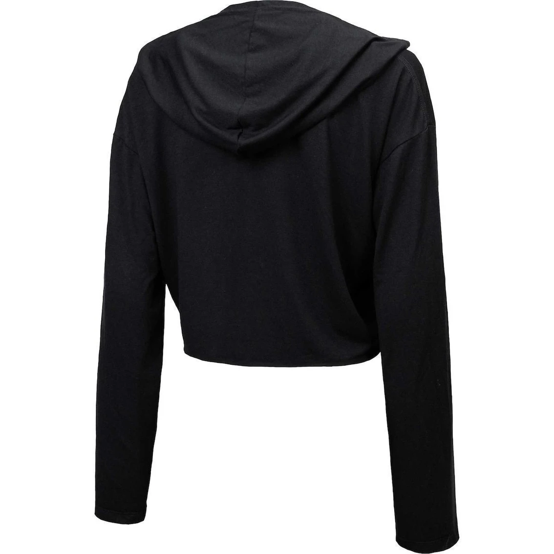 Majestic Threads Women's Threads Black Los Angeles Chargers Leopard Cropped Pullover Hoodie 6 Majestic Threads Women's Threads Black Los Angeles Chargers Leopard Cropped Pullover Hoodie - Image 4