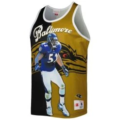 Mitchell & Ness Men's Ray Lewis Black/Gold Baltimore Ravens Retired Player Graphic Tank Top -Mitchell & Ness store DSCO1144829752 1007 ALT2