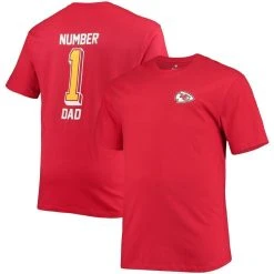 Fanatics Branded Men's Red Kansas City Chiefs Big & Tall #1 Dad 2-Hit T-Shirt