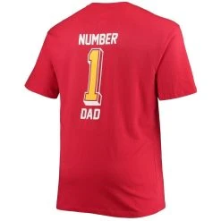 Fanatics Branded Men's Red Kansas City Chiefs Big & Tall #1 Dad 2-Hit T-Shirt -Mitchell & Ness store DSCO1144960053 2910 ALT3