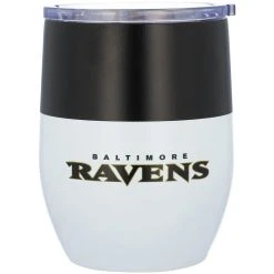 Logo Brands Baltimore Ravens 16oz. Colorblock Stainless Steel Curved Tumbler -Mitchell & Ness store DSCO1145359715 0000 ALT2