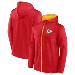 Fanatics Branded Men's Red/Gold Kansas City Chiefs Ball Carrier Full-Zip Hoodie
