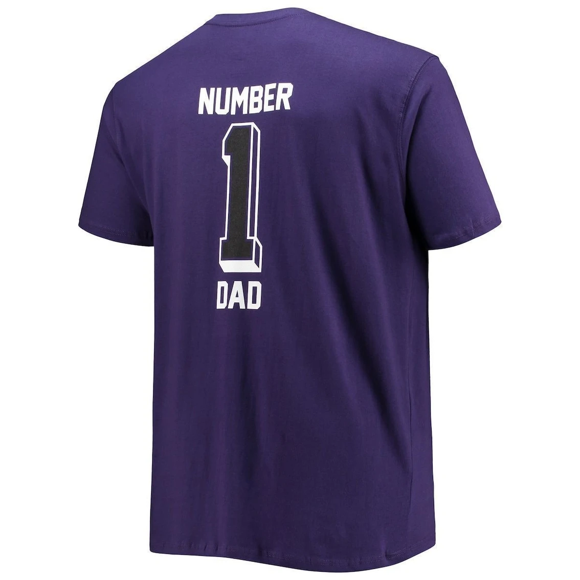 Fanatics Branded Men's Purple Baltimore Ravens Big & Tall #1 Dad 2-Hit T-Shirt 6 Fanatics Branded Men's Purple Baltimore Ravens Big & Tall #1 Dad 2-Hit T-Shirt - Image 4