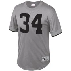 Mitchell & Ness Men's Bo Jackson Gray Los Angeles Raiders Retired Player Name & Number Mesh Top -Mitchell & Ness store DSCO1146289097 1927 ALT2