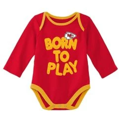 Outerstuff Newborn & Infant Red/Heathered Gray Kansas City Chiefs Born To Win Two-Pack Long Sleeve Bodysuit Set -Mitchell & Ness store DSCO1146608237 2910 ALT3