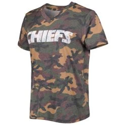 Majestic Threads Women's Threads Patrick Mahomes Camo Kansas City Chiefs Name & Number V-Neck Tri-Blend T-Shirt -Mitchell & Ness store DSCO1146831492 BGrd ALT2