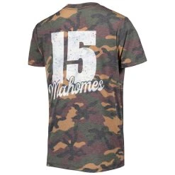 Majestic Threads Women's Threads Patrick Mahomes Camo Kansas City Chiefs Name & Number V-Neck Tri-Blend T-Shirt -Mitchell & Ness store DSCO1146831492 BGrd ALT3