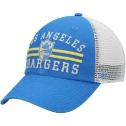 Men's '47 Powder Blue/White Los Angeles Chargers Legacy Highpoint Trucker Clean Up Snapback Hat