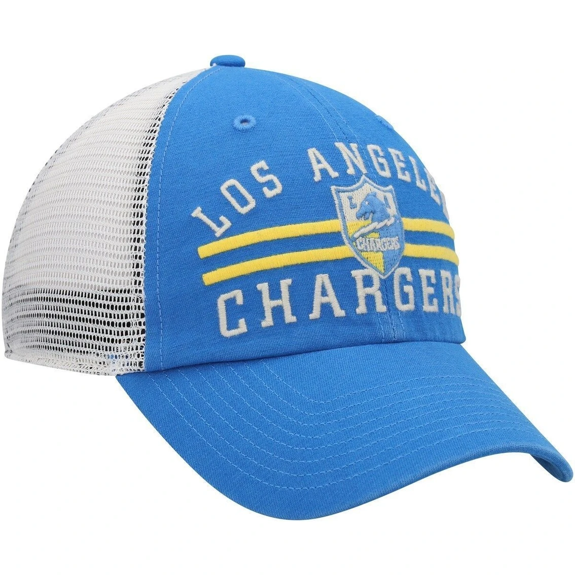 Men's '47 Powder Blue/White Los Angeles Chargers Legacy Highpoint Trucker Clean Up Snapback Hat 6 Men's '47 Powder Blue/White Los Angeles Chargers Legacy Highpoint Trucker Clean Up Snapback Hat - Image 4