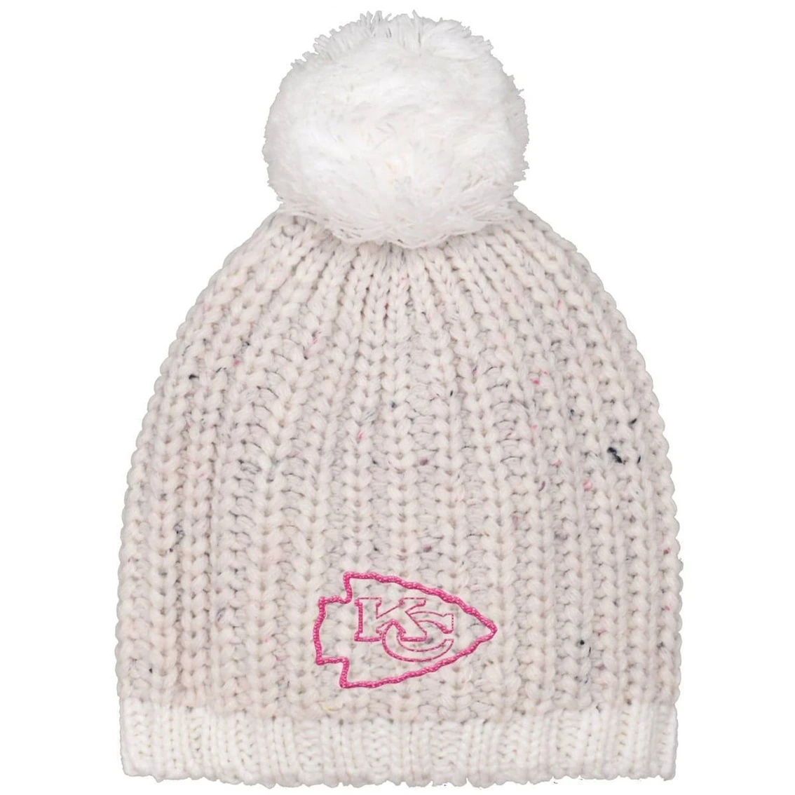 Outerstuff Youth Girls White Kansas City Chiefs Nep Yarn Beanie 3 Outerstuff Youth Girls White Kansas City Chiefs Nep Yarn Beanie