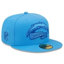 New Era Men's Powder Blue Los Angeles Chargers Tonal 2022 Sideline 59FIFTY Fitted Hat