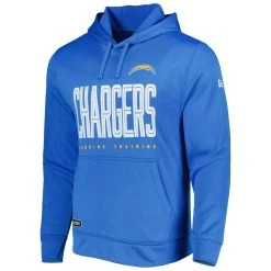 New Era Men's Powder Blue Los Angeles Chargers Combine Authentic Huddle Up Pullover Hoodie -Mitchell & Ness store DSCO1147088754 1191 ALT2