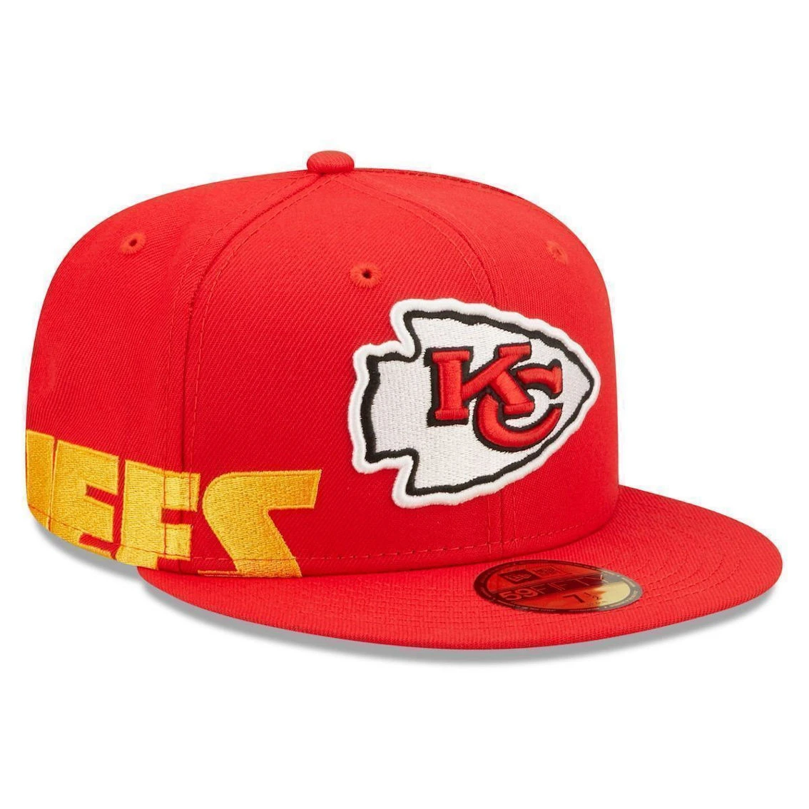 New Era Men's Red Kansas City Chiefs Side Split 59FIFTY Fitted Hat 3 New Era Men's Red Kansas City Chiefs Side Split 59FIFTY Fitted Hat