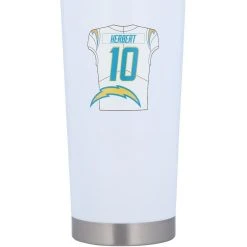 Logo Brands Justin Herbert Los Angeles Chargers 20oz. Player Stainless Steel Tumbler