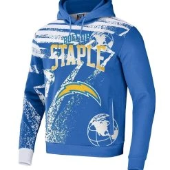Staple Men's NFL X Blue Los Angeles Chargers All Over Print Pullover Hoodie -Mitchell & Ness store DSCO1147400246 1191 ALT2
