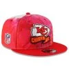 New Era Men's Red Kansas City Chiefs 2022 Sideline 9FIFTY Ink Dye Snapback Hat
