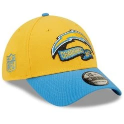 New Era Men's Gold/Blue Los Angeles Chargers 2022 Sideline 39THIRTY Flex Hat