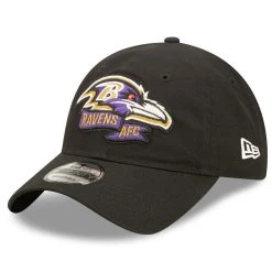 New Era Youth Black Baltimore Ravens 2022 Sideline Adjustable 9TWENTY Hat -Mitchell & Ness store DSCO1147415117 1007 ALT3