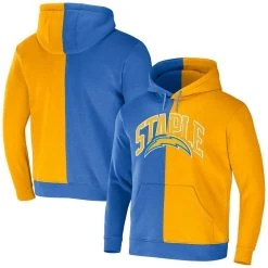 Staple Men's NFL X Blue Los Angeles Chargers Split Logo Pullover Hoodie