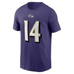 Nike Men's Kyle Hamilton Purple Baltimore Ravens Player Name & Number T-Shirt -Mitchell & Ness store DSCO1147616121 2729 ALT2