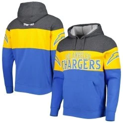 Starter Men's Heather Charcoal/Powder Blue Los Angeles Chargers Extreme Pullover Hoodie