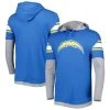 New Era Men's Powder Blue Los Angeles Chargers Long Sleeve Hoodie T-Shirt -Mitchell & Ness store DSCO1148300550 1191