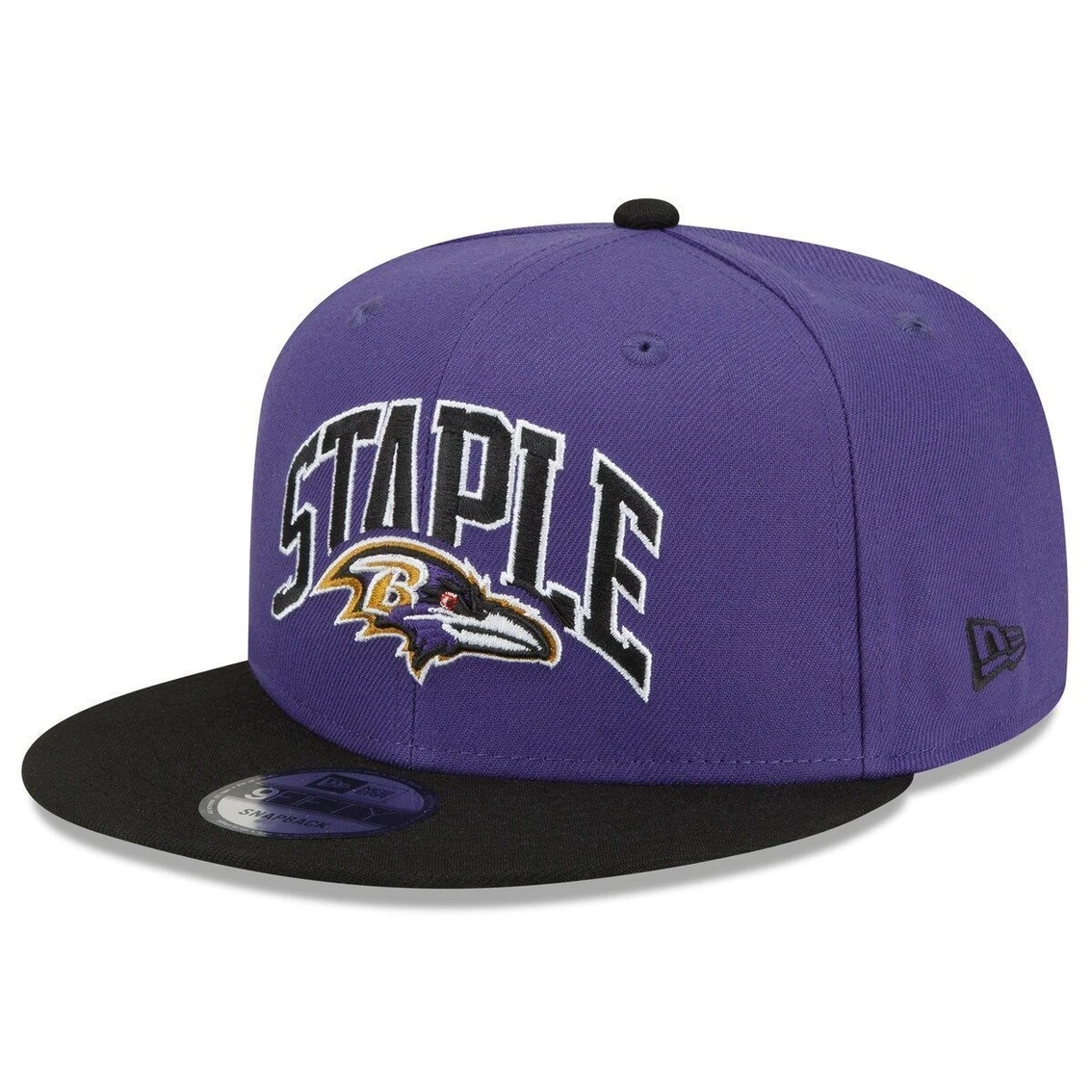 New Era X Staple Men's New Era Purple/Black Baltimore Ravens NFL X Staple Collection 9FIFTY Snapback Adjustable Hat 6 New Era X Staple Men's New Era Purple/Black Baltimore Ravens NFL X Staple Collection 9FIFTY Snapback Adjustable Hat - Image 4