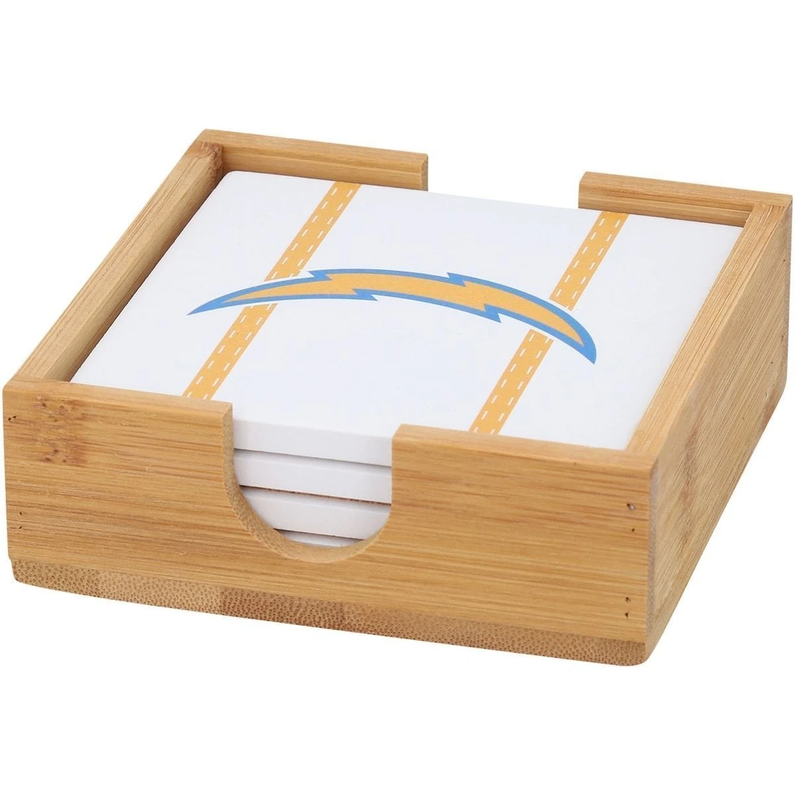 The Memory Company Los Angeles Chargers Team Uniform Coaster Set 4 The Memory Company Los Angeles Chargers Team Uniform Coaster Set - Image 2