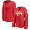 Women's Fanatics Branded Heathered Red Kansas City Chiefs First Team Flowy Pullover Hoodie