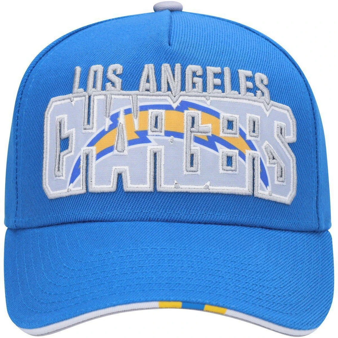 Outerstuff Youth Powder Blue Los Angeles Chargers On Trend Precurved A-Frame Snapback Hat 5 Outerstuff Youth Powder Blue Los Angeles Chargers On Trend Precurved A-Frame Snapback Hat - Image 3