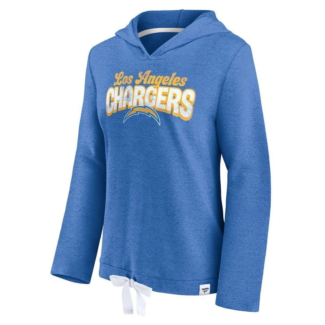 Fanatics Branded Women's Heather Powder Blue Los Angeles Chargers First Team Flowy Cropped Pullover Hoodie 5 Fanatics Branded Women's Heather Powder Blue Los Angeles Chargers First Team Flowy Cropped Pullover Hoodie - Image 3