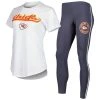 Women's Concepts Sport White/Charcoal Kansas City Chiefs Sonata T-Shirt & Leggings Sleep Set -Mitchell & Ness store DSCO1148307263 3550