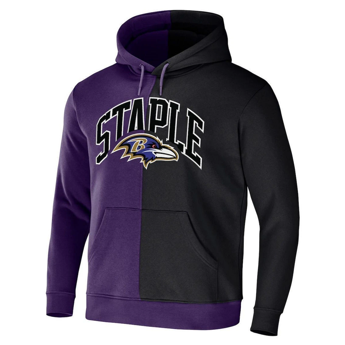 Men's NFL X Staple Purple Baltimore Ravens Split Logo Pullover Hoodie 5 Men's NFL X Staple Purple Baltimore Ravens Split Logo Pullover Hoodie - Image 3