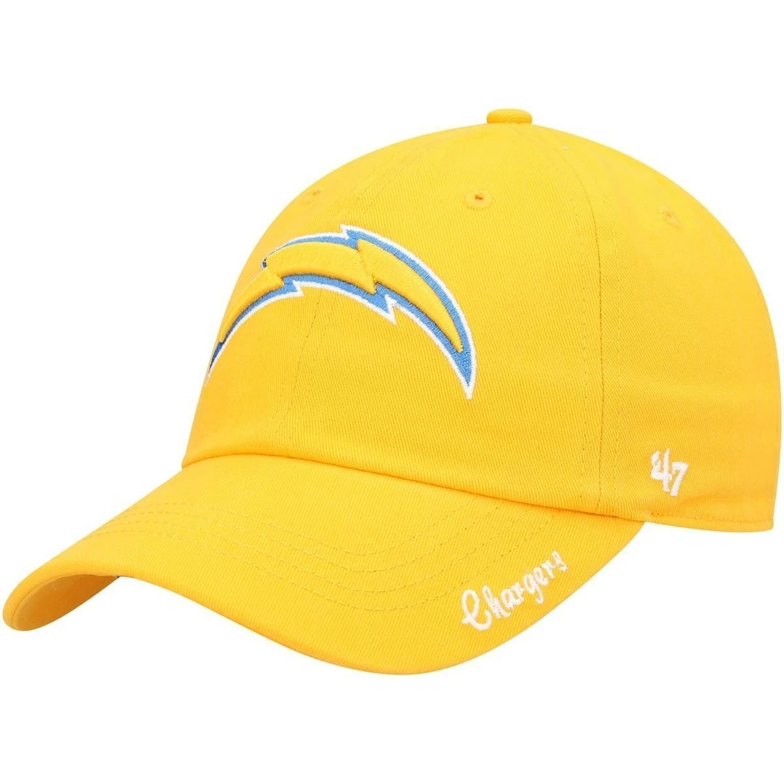 '47 Women's Gold Los Angeles Chargers Miata Clean Up Secondary Logo Adjustable Hat 3 '47 Women's Gold Los Angeles Chargers Miata Clean Up Secondary Logo Adjustable Hat