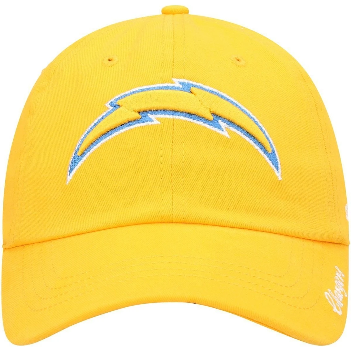 '47 Women's Gold Los Angeles Chargers Miata Clean Up Secondary Logo Adjustable Hat 5 '47 Women's Gold Los Angeles Chargers Miata Clean Up Secondary Logo Adjustable Hat - Image 3