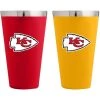 The Memory Company Kansas City Chiefs Team Color 2-Pack 16oz. Pint Glass Set