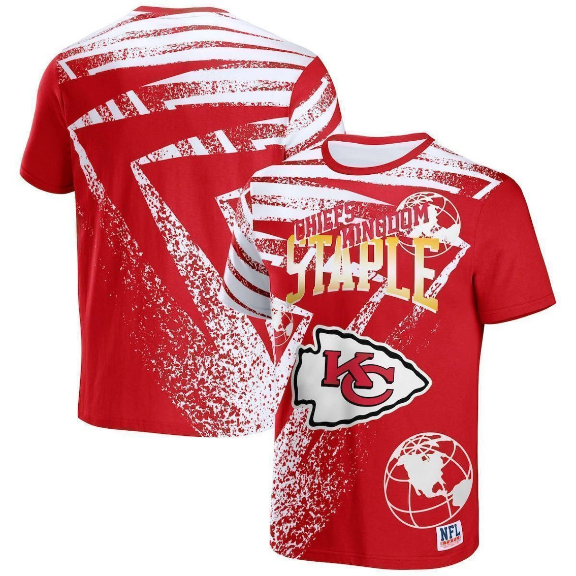 Staple Men's NFL X Red Kansas City Chiefs All Over Print T-Shirt 3 Staple Men's NFL X Red Kansas City Chiefs All Over Print T-Shirt