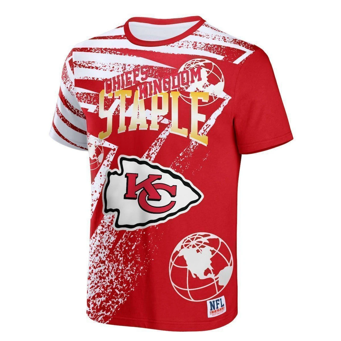 Staple Men's NFL X Red Kansas City Chiefs All Over Print T-Shirt 5 Staple Men's NFL X Red Kansas City Chiefs All Over Print T-Shirt - Image 3