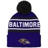 Outerstuff Youth Purple Baltimore Ravens Jacquard Cuffed Knit Hat With Pom -Mitchell & Ness store DSCO1148308830 2729