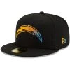 New Era Men's Black Los Angeles Chargers Logo Color Dim 59FIFTY Fitted Hat -Mitchell & Ness store DSCO1148310190 1007