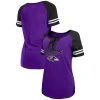 New Era Women's Purple/Black Baltimore Ravens Logo Lace-Up Raglan T-Shirt -Mitchell & Ness store DSCO1148311572 2729