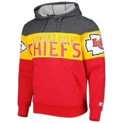 Men's Starter Heather Charcoal/Red Kansas City Chiefs Extreme Pullover Hoodie 8 Men's Starter Heather Charcoal/Red Kansas City Chiefs Extreme Pullover Hoodie -Mitchell & Ness store DSCO1148313202 FJad ALT2