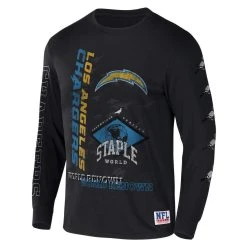 Staple Men's NFL X Black Los Angeles Chargers World Renowned Long Sleeve T-Shirt 8 Staple Men's NFL X Black Los Angeles Chargers World Renowned Long Sleeve T-Shirt -Mitchell & Ness store DSCO1148315263 1007 ALT2