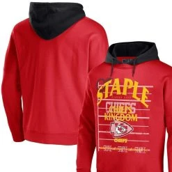 Staple Men's NFL X Red Kansas City Chiefs Throwback Vintage Wash Pullover Hoodie