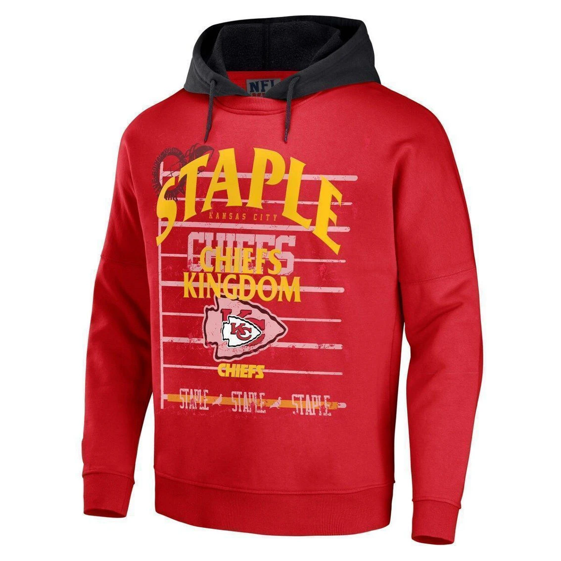 Staple Men's NFL X Red Kansas City Chiefs Throwback Vintage Wash Pullover Hoodie 5 Staple Men's NFL X Red Kansas City Chiefs Throwback Vintage Wash Pullover Hoodie - Image 3