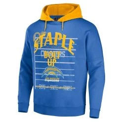 Staple Men's NFL X Blue Los Angeles Chargers Throwback Vintage Wash Pullover Hoodie -Mitchell & Ness store DSCO1148317904 1191 ALT2