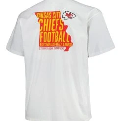 Fanatics Branded Men's White Kansas City Chiefs Big & Tall Hometown Collection Hot Shot T-Shirt -Mitchell & Ness store DSCO1148318067 3550 ALT3