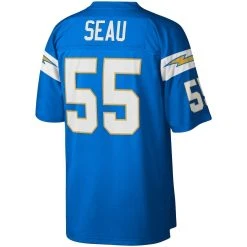 Mitchell & Ness Men's Junior Seau Powder Blue Los Angeles Chargers Legacy Replica Jersey -Mitchell & Ness store DSCO1148319356 1191 ALT3